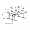 Bench vis-à-vis de 2 postes hauteur fixe goulotte incluse So Estella