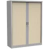 Armoire de rangement métallique - 4 étagères - rideau PVC - Hauteur : 198 cm So Salamanca