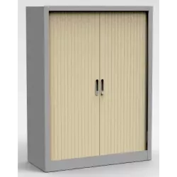 Armoire de rangement métallique - 4 étagères - rideau PVC - Hauteur : 198 cm So Salamanca