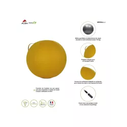 Ballon ergonomique revêtement tissu - coloris jaune safran