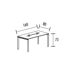 Bureau individuel avec retour piètement ouvert So Sierro