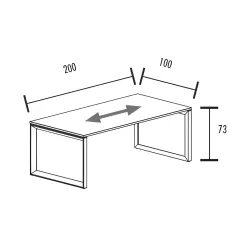 Bureau individuel piètement fermé So Sierro