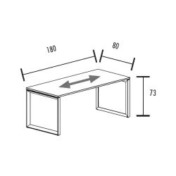 Bureau individuel piètement fermé So Sierro