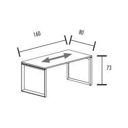 Bureau individuel piètement fermé So Sierro