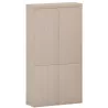 Armoire de rangement 4 portes fermeture à poussoir hauteur 196 cm (4 largeurs au choix) So Madrid