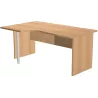 Bureau d'angle 160 x 80/100 cm compact pied panneau So Presto