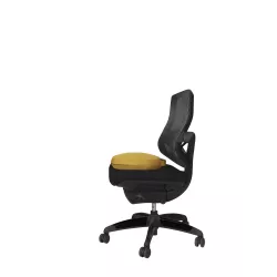 Coussin d'assise ergonomique jaune safran