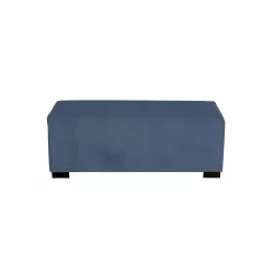 Pouf 2 places bleu denim