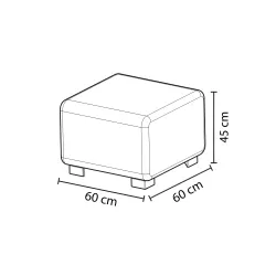 Pouf 1 place jaune safran