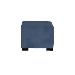 Pouf 1 place bleu denim