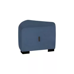 Pouf angulaire 1 place bleu denim