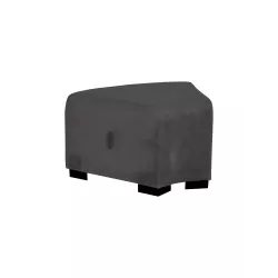 Pouf angulaire 1 place gris anthracite