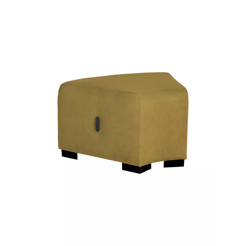 Pouf angulaire 1 place jaune safran