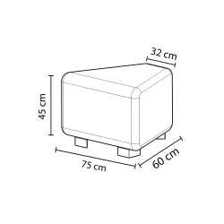 Pouf angulaire 1 place jaune safran