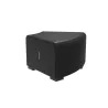 Pouf angulaire 1 place similicuir noir