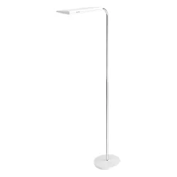 Lampadaire LED réversible blanc