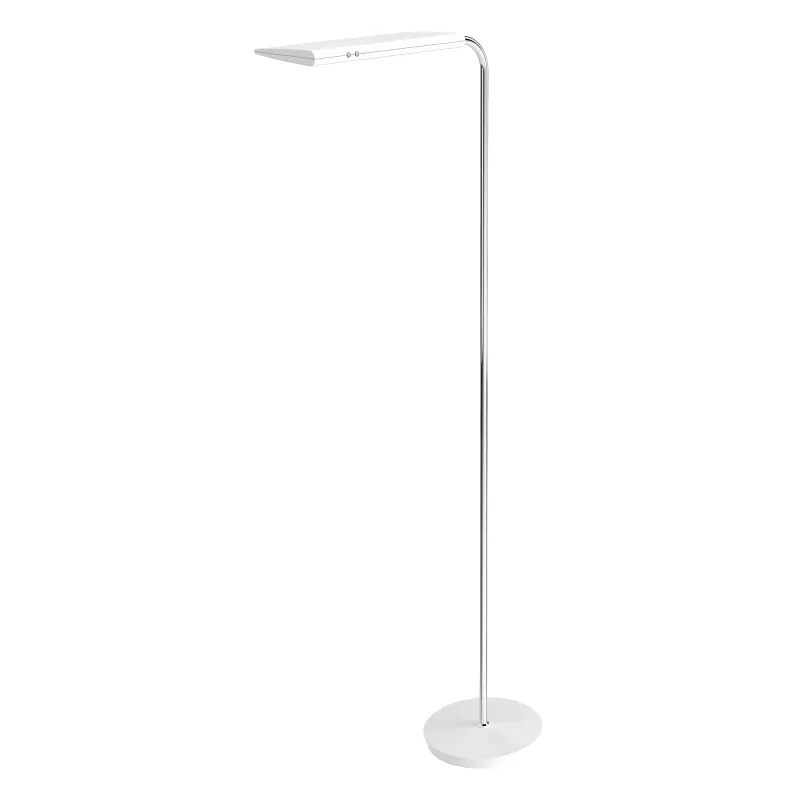 Lampadaire LED réversible blanc