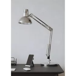 Lampe bureau architecte LED chrome