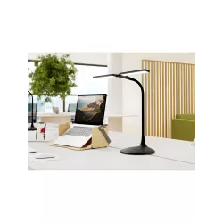 Lampe de bureau transportable noire