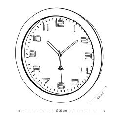 Horloge radio pilotée métal