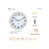 Horloge murale silencieuse blanche