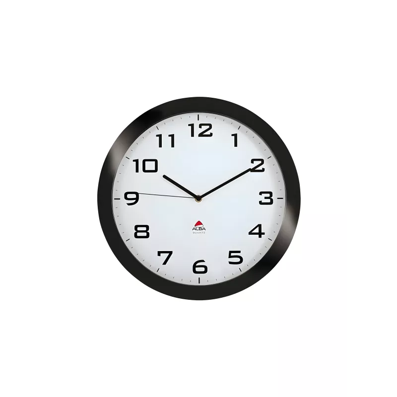 Horloge murale silencieuse couleur noire