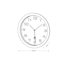 Horloge murale silencieuse couleur noire