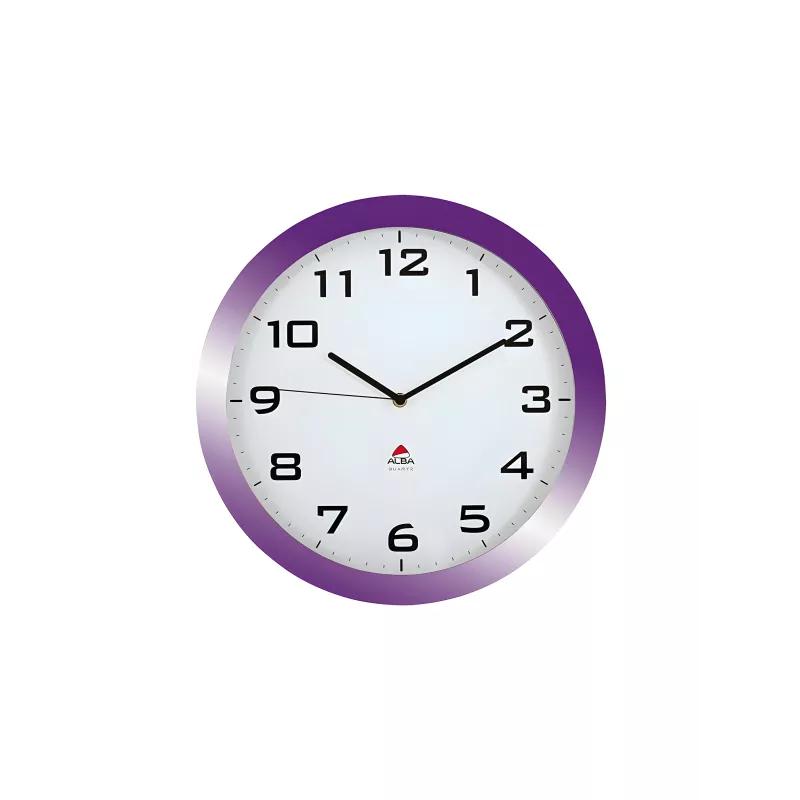 Horloge murale silencieuse couleur prune