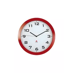 Horloge murale silencieuse couleur rouge