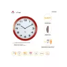 Horloge murale silencieuse couleur rouge