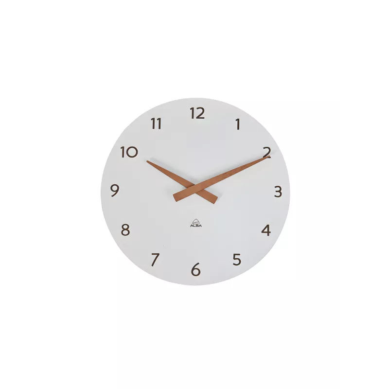 Horloge murale bois blanc