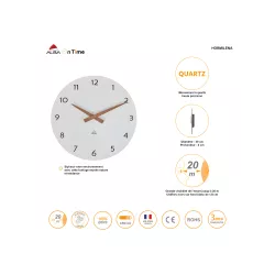 Horloge murale bois blanc