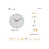 Horloge murale bois blanc