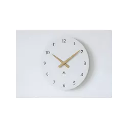 Horloge murale bois blanc