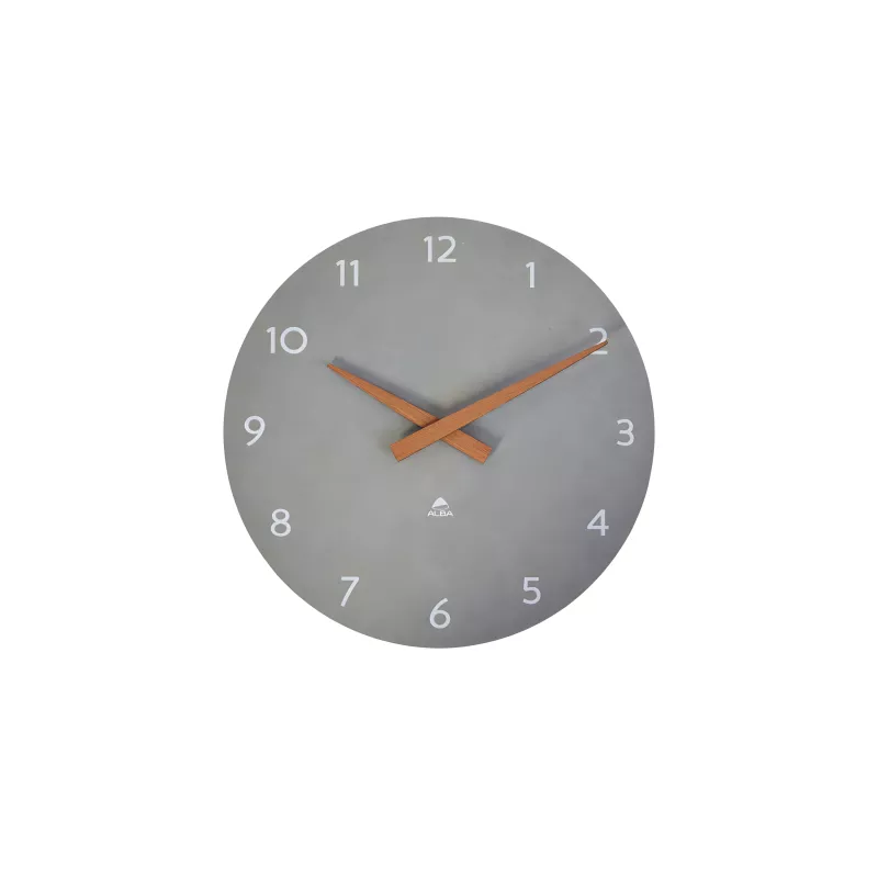 Horloge murale bois gris