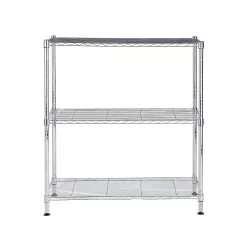 Étagère métal chromé 3 tablettes 90 cm