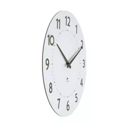 Grande horloge murale bois blanc