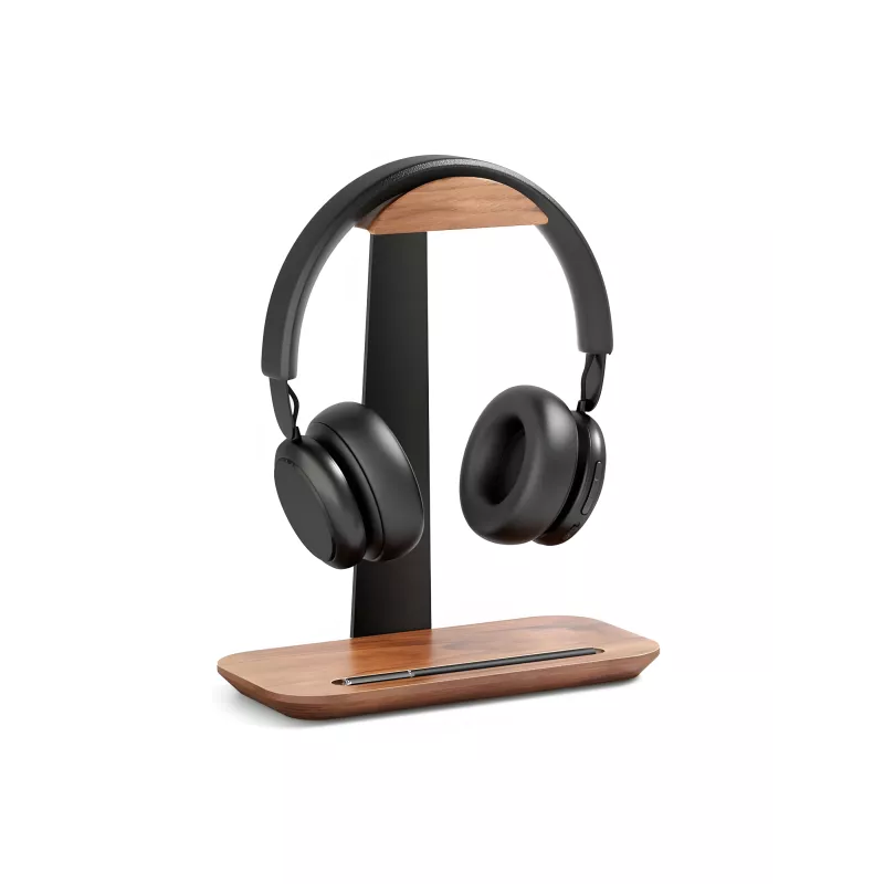 Support de casque - bois et aluminium