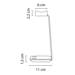 Support de casque - bois et aluminium