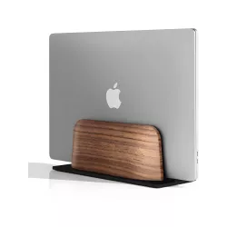 Support d'ordinateur/tablette en bois et aluminium noir