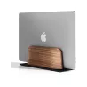 Support d'ordinateur/tablette en bois et aluminium noir