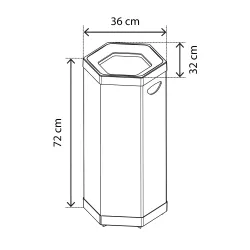 Poubelle de tri sélectif et recyclage en carton - 60 L