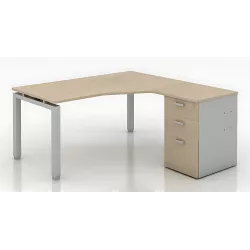 Bureau d'angle compact sur caisson porteur So Ibiza